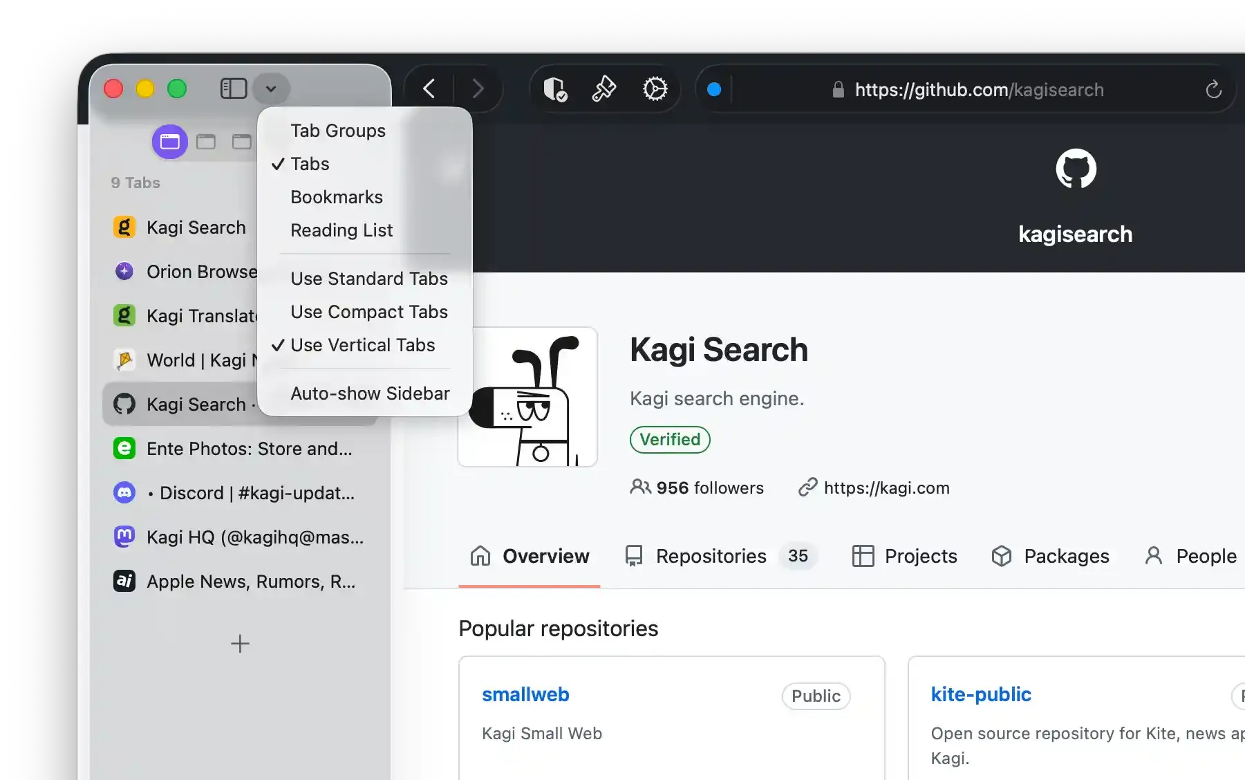Unified Sidebar Screenshot